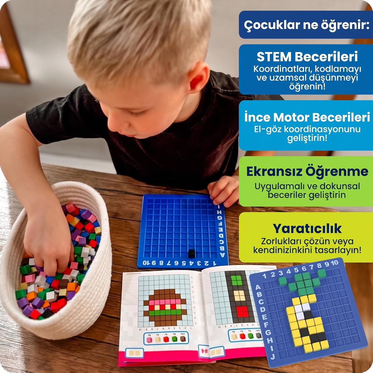 Meverza™ PixelCraft - 402 Parça Zeka ve Koordinasyon Seti