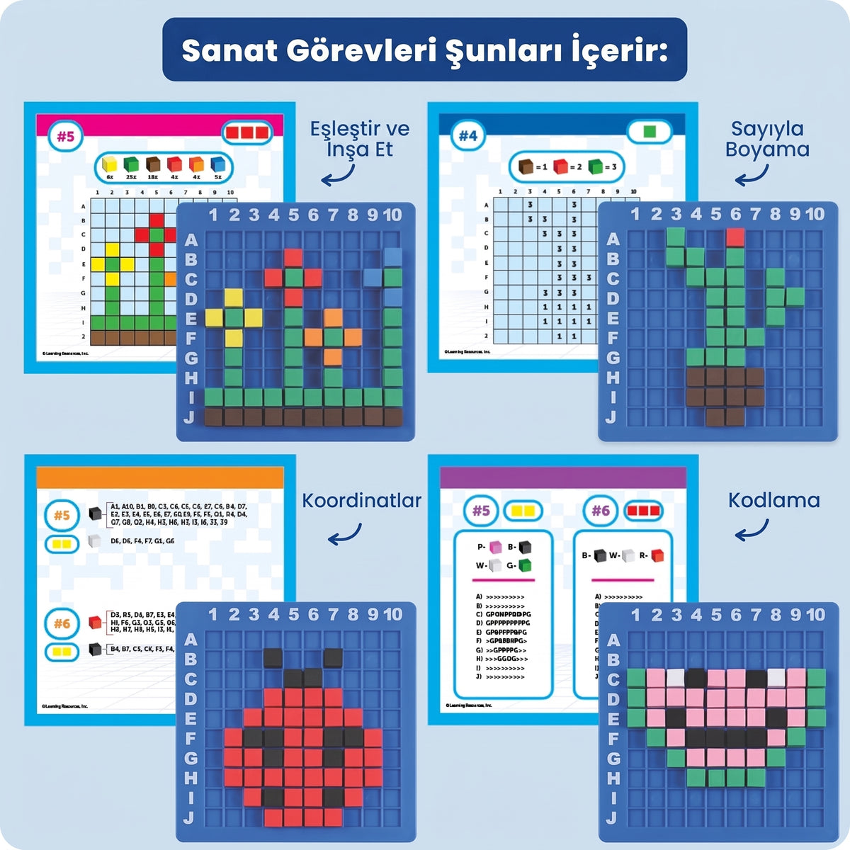 Meverza™ PixelCraft - 402 Parça Zeka ve Koordinasyon Seti
